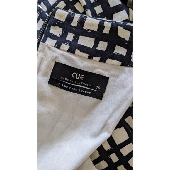 Cue Made in Australia shift dress black white size 10 - Picture 7 of 8